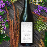 Vintage Glam Silver Confetti Wedding Wine Bottle<br><div class="desc">Simple yet elegant, the vintage glam silver confetti wedding collection is a stunning design featuring lovely falling silver confetti on a white background, which is perfect for any vintage glam wedding celebration. These labels can be personalised for your special occasion and would make the perfect labels for your wedding, bridal...</div>