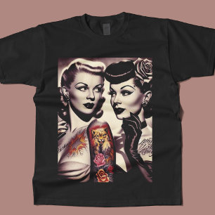 Vintage Glam Tattoo Pinups T-Shirt