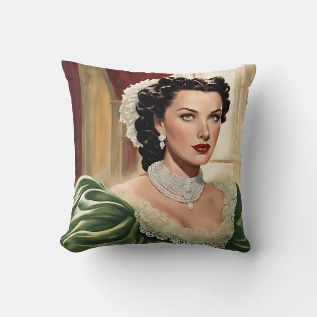 Vintage Glamor Square Pillow (Front)