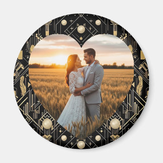 Vintage Glamour Art Deco Wedding Magnet