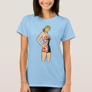 Vintage Glamour Girl, Blonde Bombshell Lingerie T-Shirt