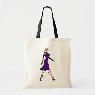 Vintage Glamour Girl, Retro Blonde Secretary Tote Bag