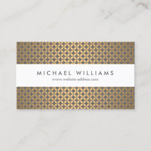 Vintage Glamour in Gold and Grey Designer Business Card