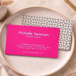 Vintage Glamour Interior Designer Patterned Business Card