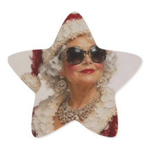 Vintage Glamourous Santa Lady Christmas