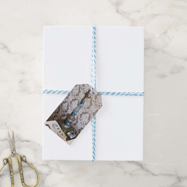 Vintage glass candleholder gift tags (With Twine)