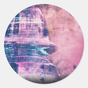 Vintage Glass Insulator Grunge Classic Round Sticker