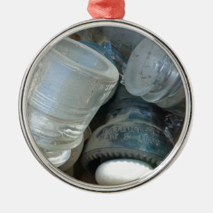 Vintage Glass Insulators and a Door Knob Metal Tree Decoration