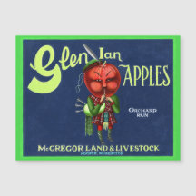 Vintage Glen Ian Apples Logo, Hooper, Washington,