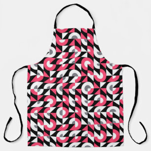 Vintage Glitch: Geometric Abstract Pattern Apron