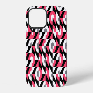 Vintage Glitch: Geometric Abstract Pattern iPhone 12 Case