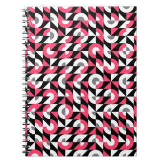 Vintage Glitch: Geometric Abstract Pattern Notebook