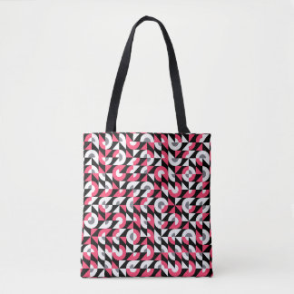 Vintage Glitch: Geometric Abstract Pattern Tote Bag