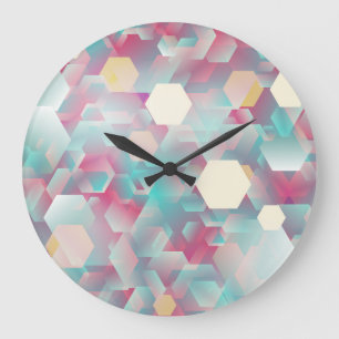 Vintage Glittering Confetti Background. Large Clock