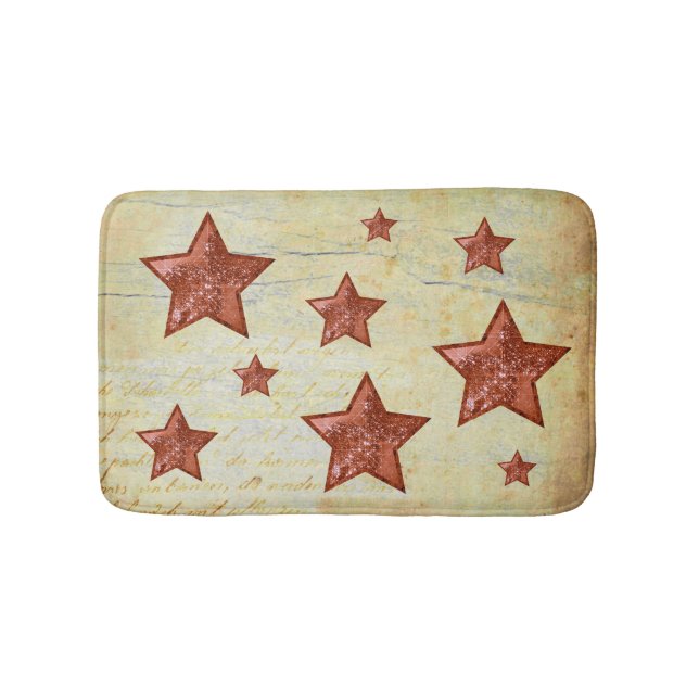 Vintage Glitzerstern Bath Mat (Front)