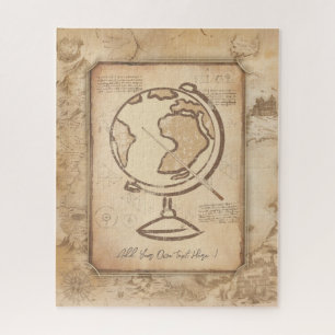 Vintage Globe. Geography & History Teacher Gift Jigsaw Puzzle