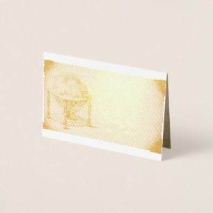 Vintage Globe Gold/Silver Foil Greeting Card