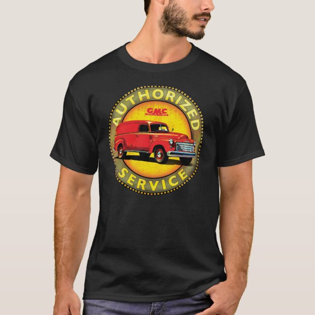 Vintage GMC panel van service sign T-Shirt (Front)