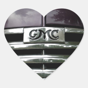 Vintage GMC Truck Grill Heart Sticker