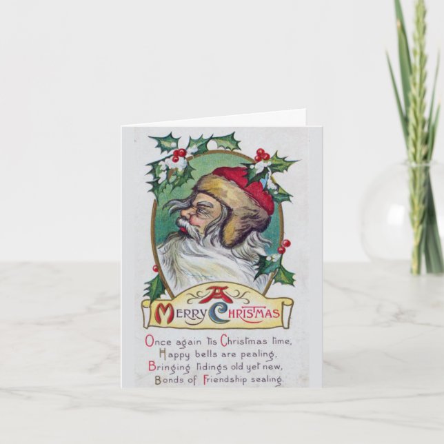 Vintage Gnome Christmas Card (Front)