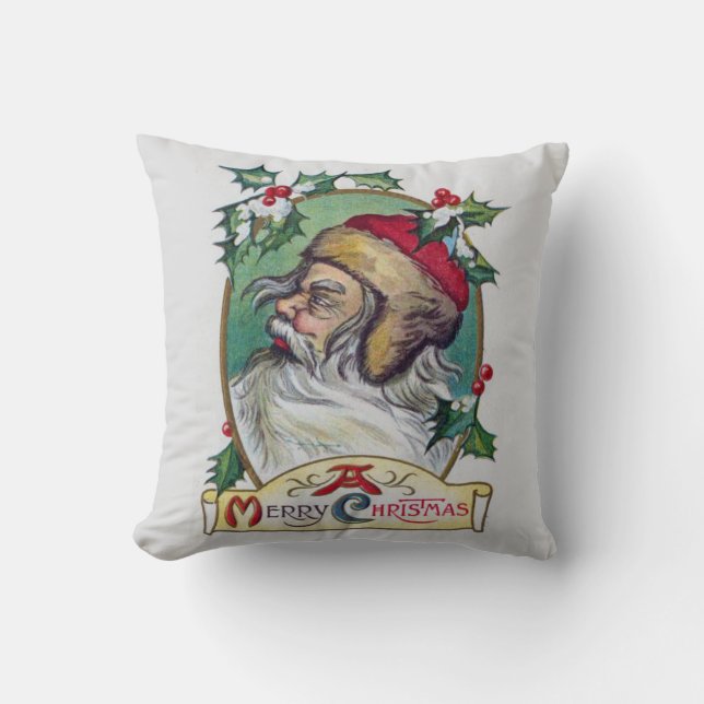 Vintage Gnome Christmas Cushion (Front)
