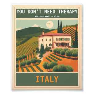 Vintage "go to Italy" Photo Print