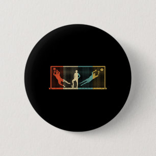 Vintage Goal Keeper Soccer Goalie Gift 6 Cm Round Badge