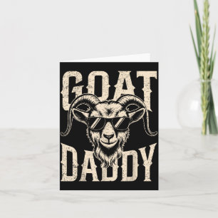 Vintage Goat Dad Goat Lovers Daddy Fathers Day Card