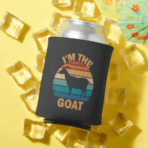 Vintage Goat Lover Retro I'm The Goat Can Cooler