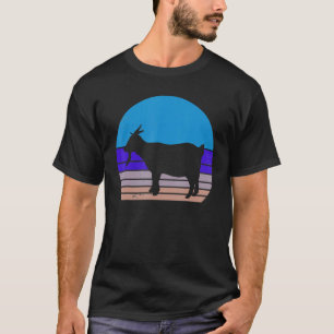 Vintage Goat Retro Goat Silhouette Animal 60s 70s T-Shirt