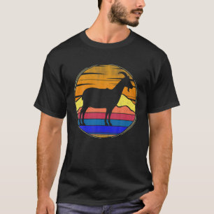 Vintage Goat Retro Sunset Funny /Farming/Farmer Gi T-Shirt