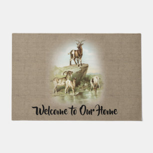 Vintage Goats - Country Farm and Pets Doormat