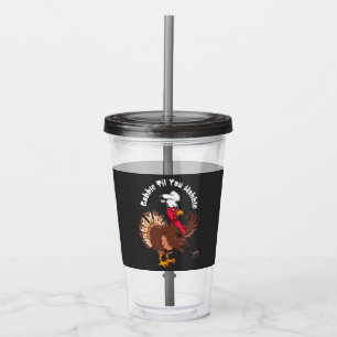 Vintage Gobble Til You Wobble Acrylic Tumbler
