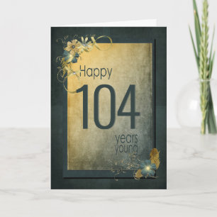 Vintage Gold 104th Birthday Card