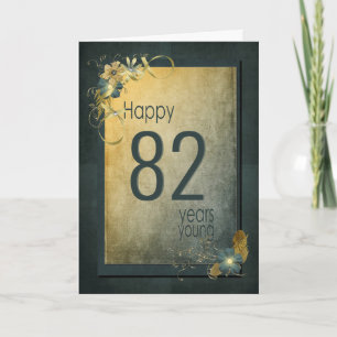 Vintage Gold 82nd Birthday Card