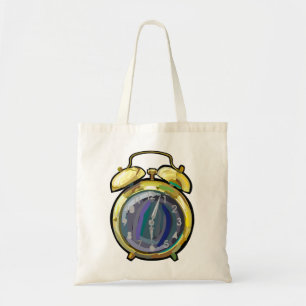 Vintage Gold Alarm Clock Retro Timepiece  Tote Bag