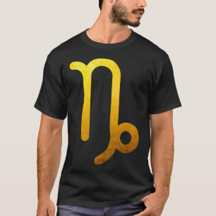 Vintage Gold Capricorn ZodiacArt Astrology Sign  T-Shirt