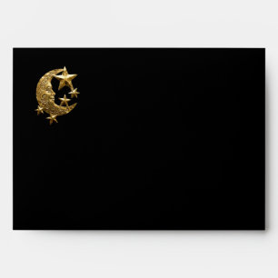 Vintage Gold Celestial Moon & Stars Envelopes