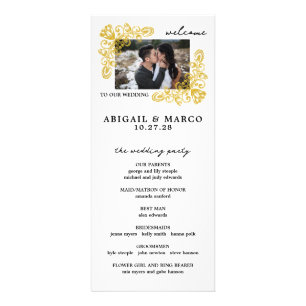 Vintage Gold Ceremony Program Rack Card
