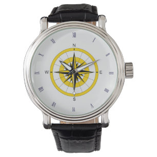 Vintage Gold Compass Rose Watch