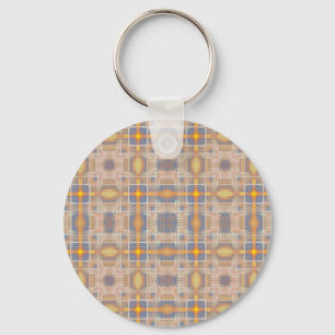 Vintage gold crosses pattern key ring