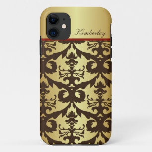 Vintage Gold Damask iPhone 11 Case