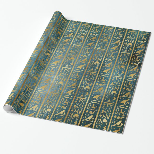 Vintage Gold Egyptian Paper Print (Unrolled)