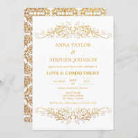 Vintage Gold Flourish Commitment Ceremony