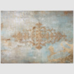 Vintage gold foil baroque ornament blue grunge tissue paper<br><div class="desc">Indulge in the opulence of the past with the Vintage Gold Foil Baroque Ornament Blue Grunge Decoupage Paper. This exquisite piece features intricate gold baroque ornaments that add a touch of regal elegance to any crafting project. The rich blue grunge background provides a striking contrast, making it a luxurious choice...</div>