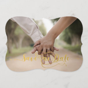 Vintage Gold Foil Save our Date Save The Date