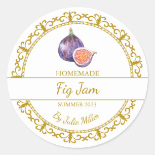 Vintage Gold Homemade Fig Jam Label