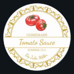 Vintage Gold Homemade Tomato Sauce Label<br><div class="desc">Special for you!</div>