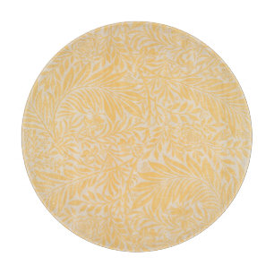 Vintage Gold Larkspur Flower Pattern Cutting Board