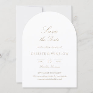 Vintage Gold Monogram Classic Modern Wedding Save The Date